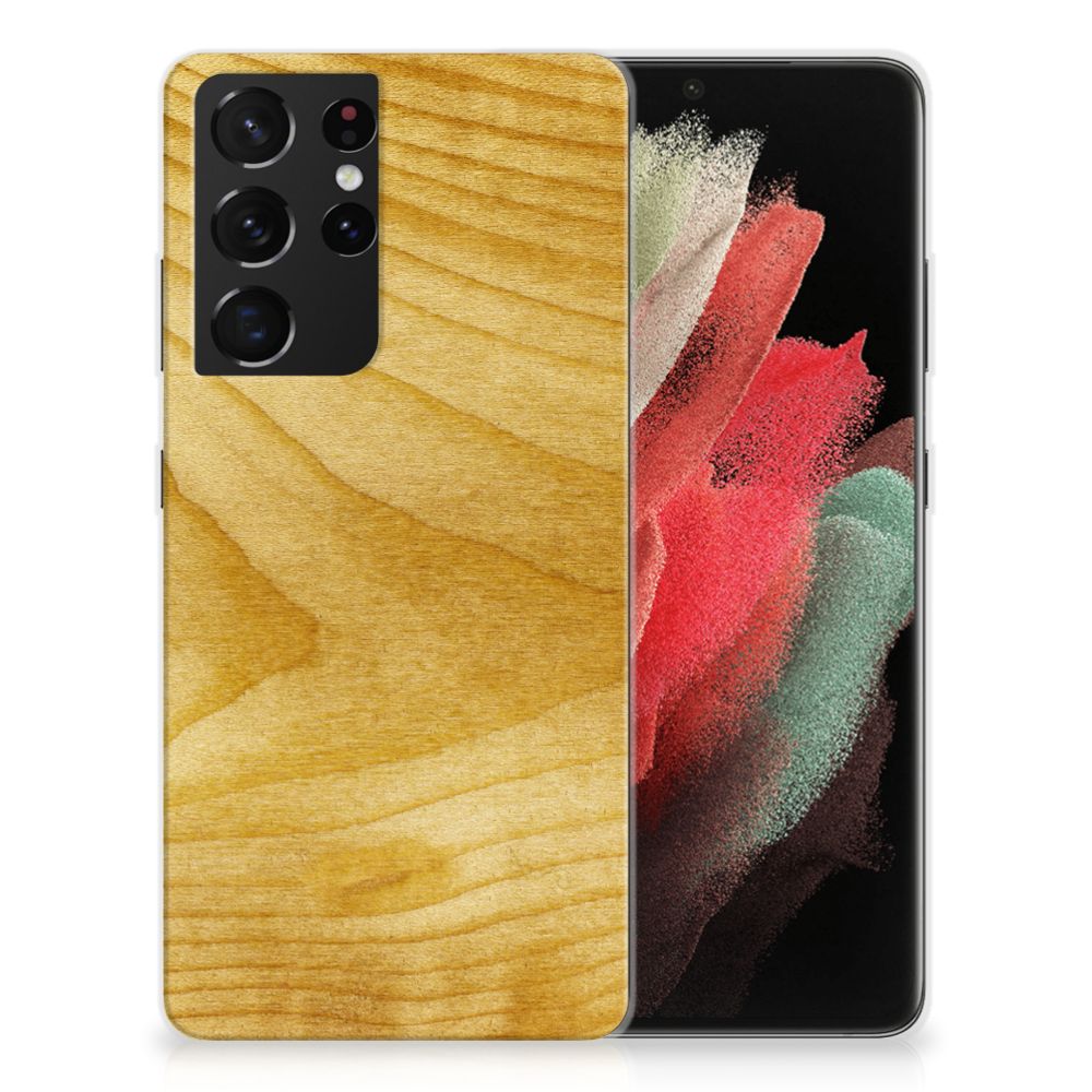 Samsung Galaxy S21 Ultra Bumper Hoesje Licht Hout B2C Telecom