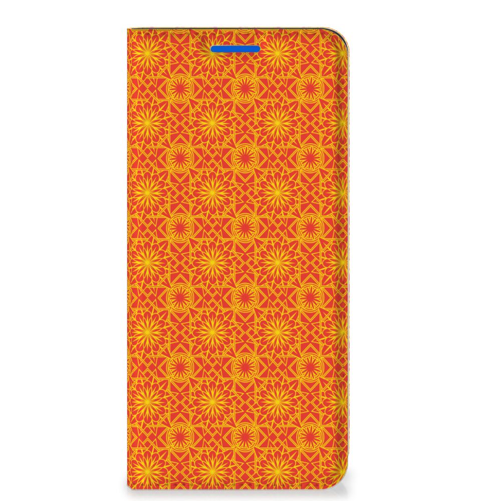 OPPO Reno6 5G Hoesje met Magneet Batik Oranje - B2C Telecom