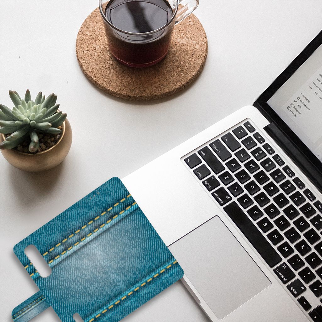 OPPO Find X2 Pro Wallet Case met Pasjes Jeans