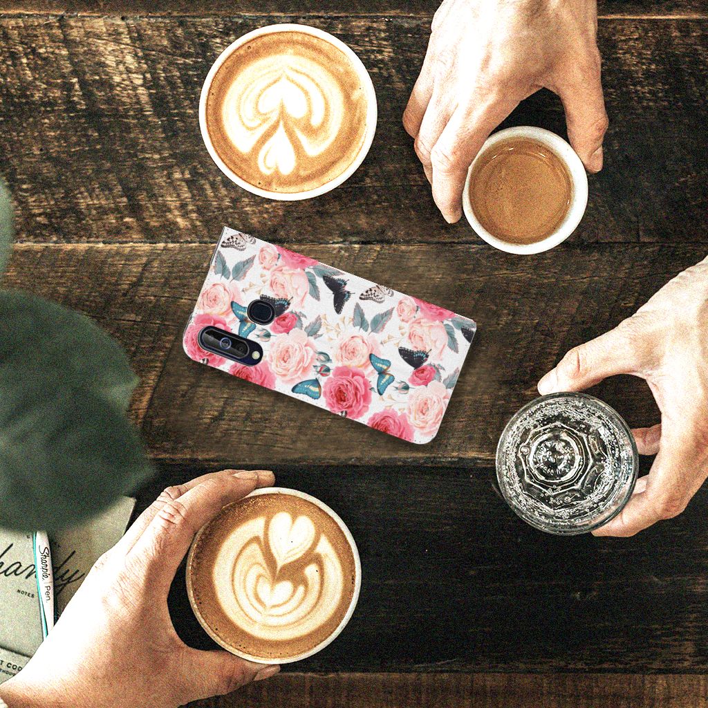 Samsung Galaxy A60 Smart Cover Butterfly Roses