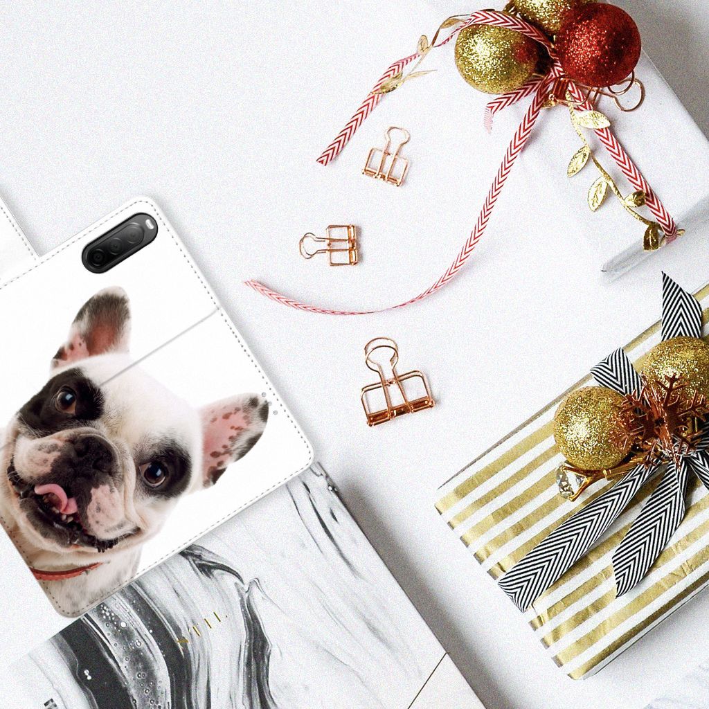 Sony Xperia 10 IV Telefoonhoesje met Pasjes Franse Bulldog