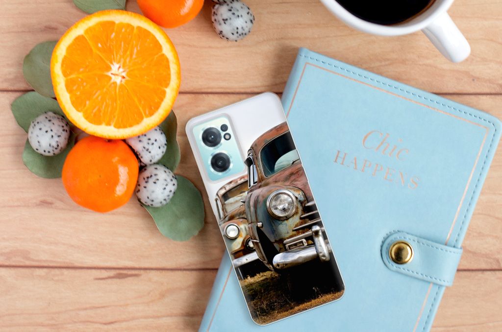 OnePlus Nord CE 2 5G Siliconen Hoesje met foto Vintage Auto B2C Telecom