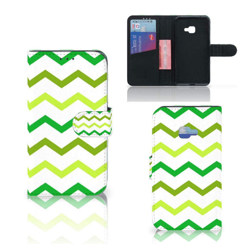 Samsung Galaxy Xcover 4 | Xcover 4s Telefoon Hoesje Zigzag Groen