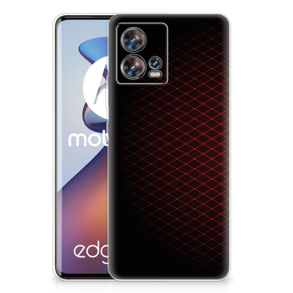 Motorola Edge 30 Fusion TPU bumper Geruit Rood