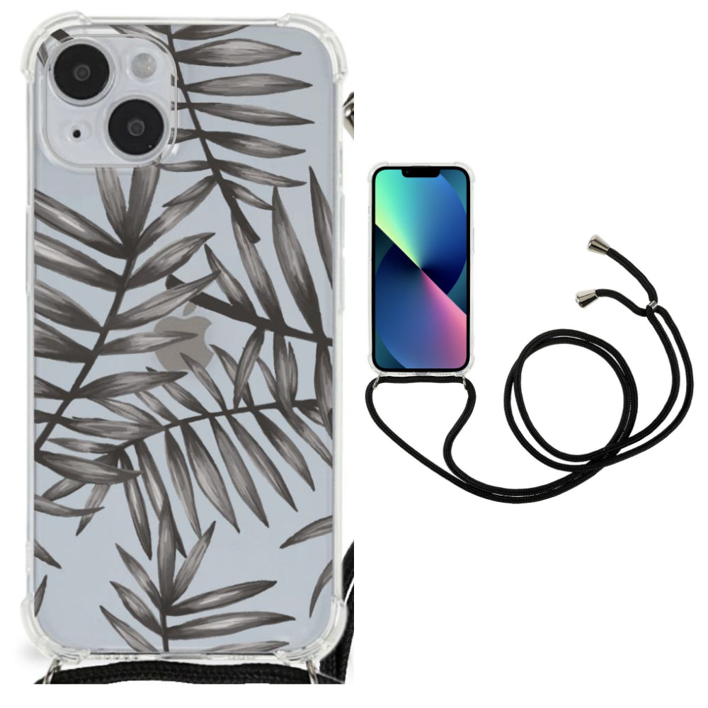 iPhone 14 Plus Case Leaves Grey