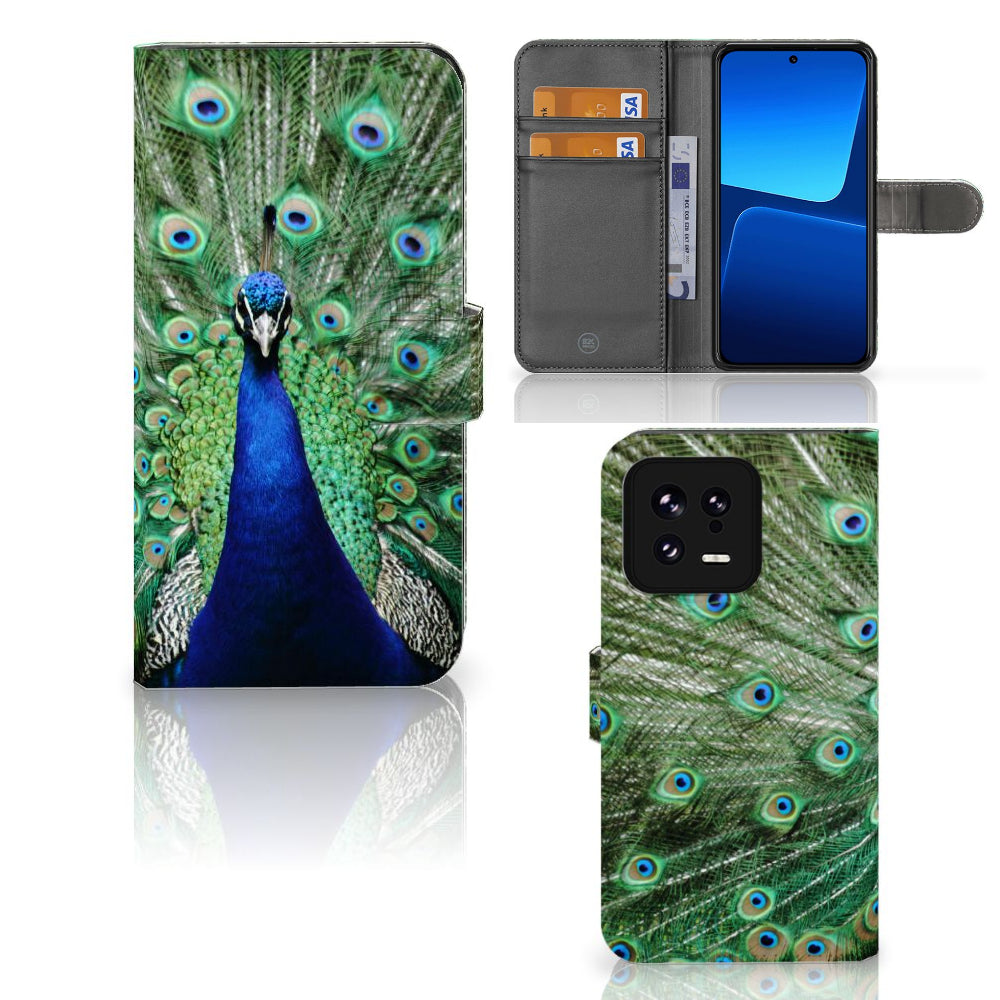 Xiaomi 13 Telefoonhoesje met Pasjes Pauw