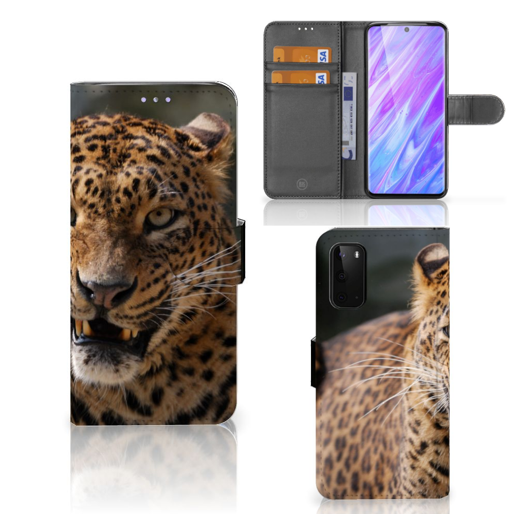 Samsung Galaxy S20 Telefoonhoesje met Pasjes Luipaard