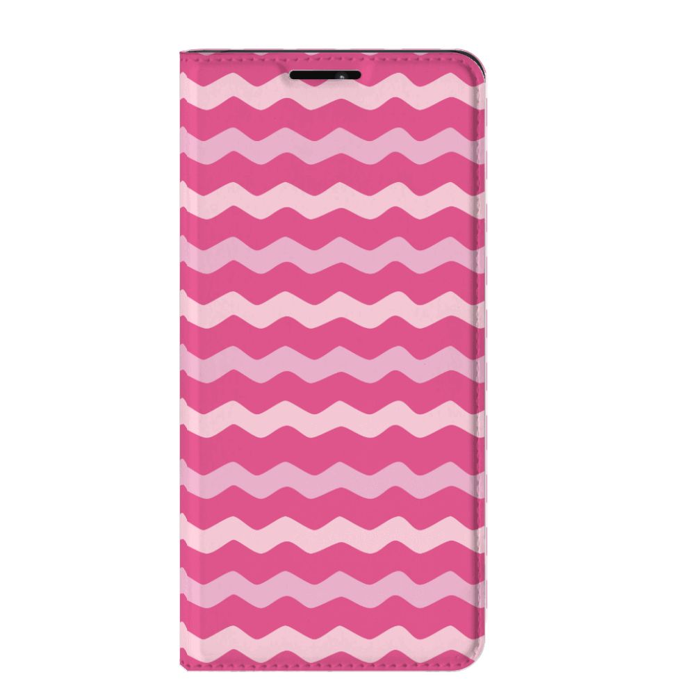 Motorola Edge 20 Pro Hoesje met Magneet Waves Pink - B2C Telecom