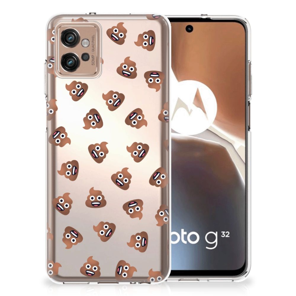TPU bumper voor Motorola Moto G32 Poep Emojis