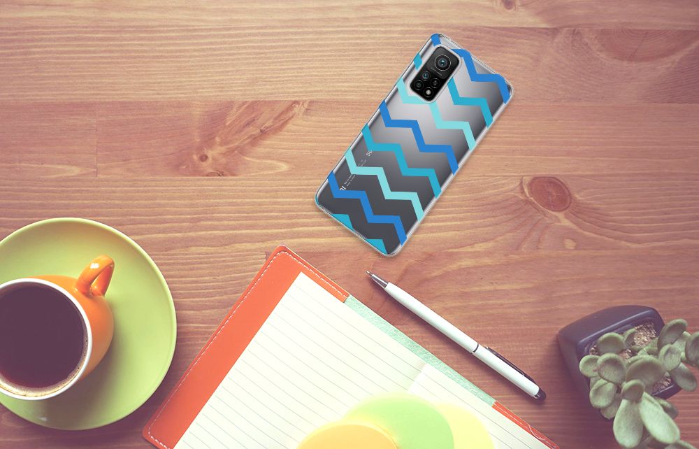 Xiaomi Mi 10T | 10T Pro TPU bumper Zigzag Blauw B2C Telecom
