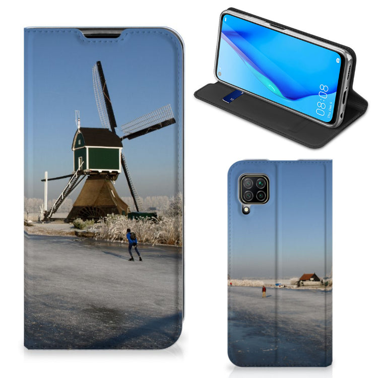 Huawei P40 Lite Book Cover Schaatsers
