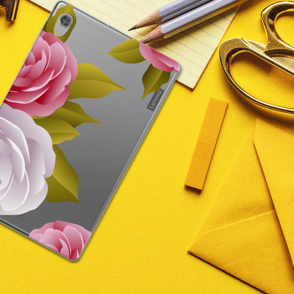 Lenovo Tab M10 HD (2de generatie) Siliconen Hoesje Roses - B2C Telecom