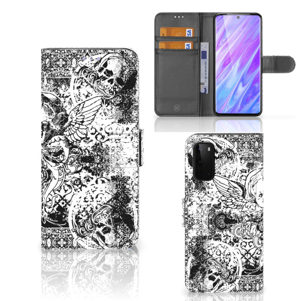 Telefoonhoesje met Naam Samsung Galaxy S20 Skulls Angel