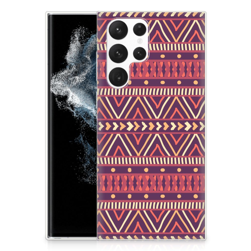 Samsung Galaxy S22 Ultra TPU bumper Aztec Paars B2C Telecom