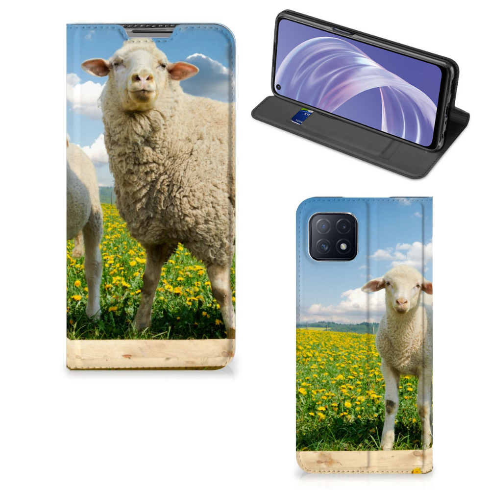OPPO A73 5G Hoesje maken Schaap en Lammetje - B2C Telecom