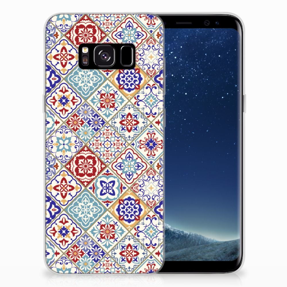 Samsung Galaxy S8 TPU Siliconen Hoesje Tiles Color