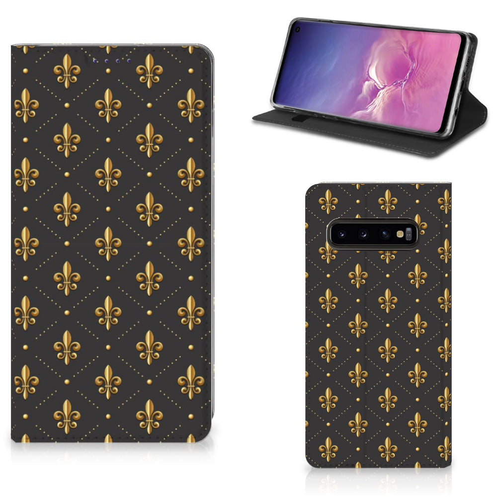 Samsung Galaxy S10 Hoesje met Magneet Franse Lelie
