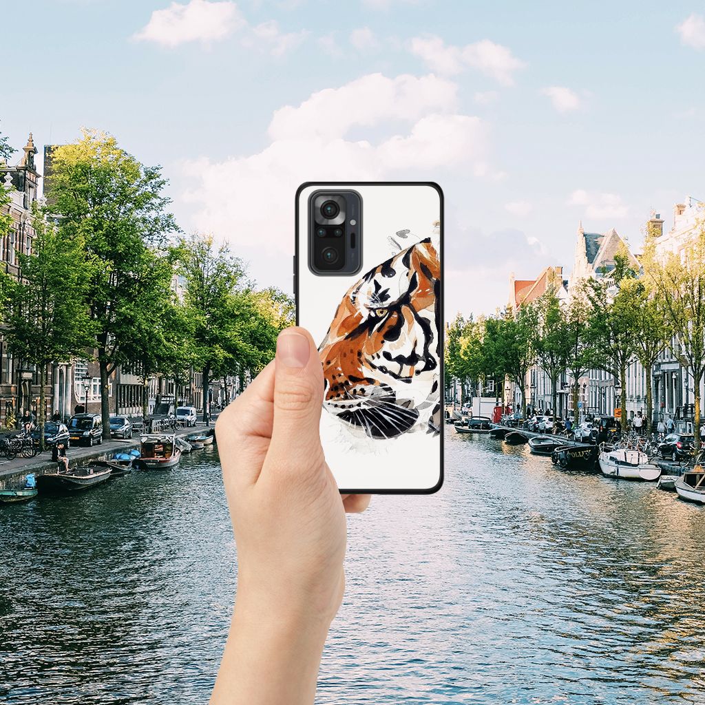 Kleurrijke Telefoonhoesje Xiaomi Redmi Note 10 Pro Watercolor Tiger B2C Telecom