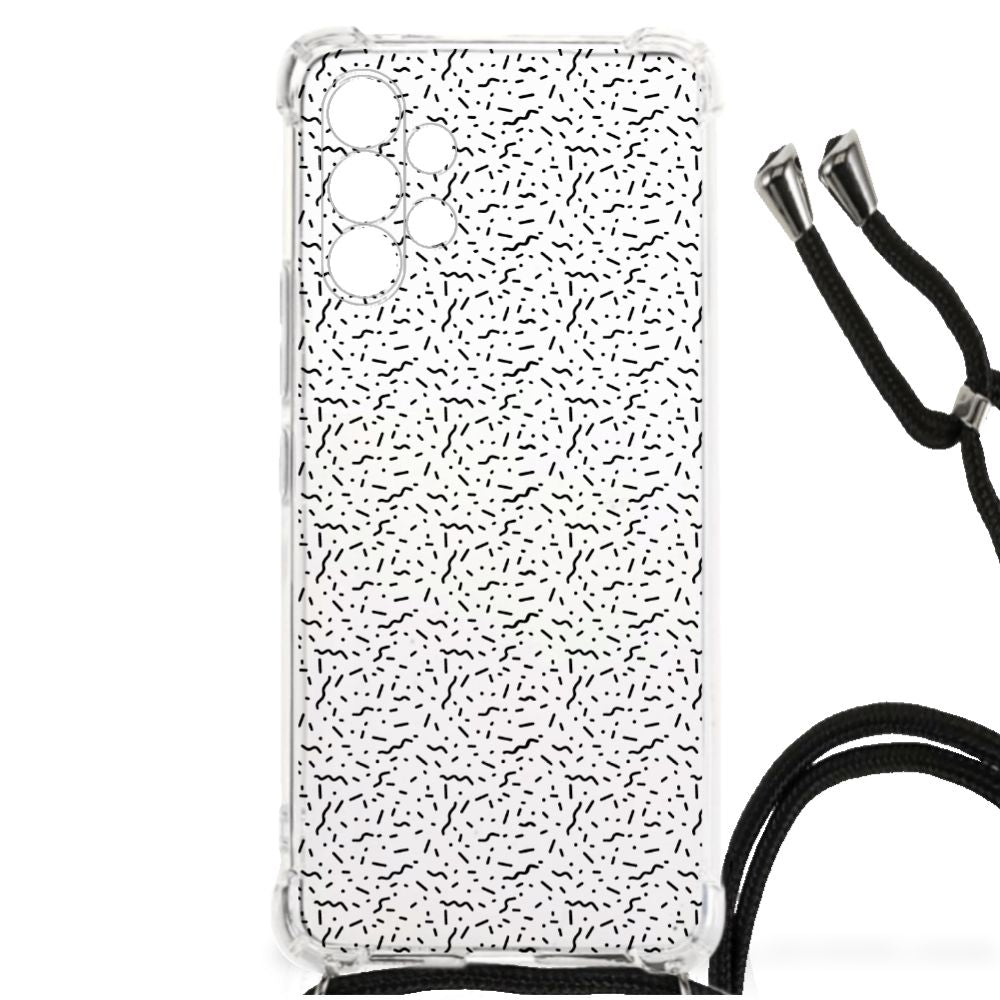 Samsung Galaxy A13 4G Doorzichtige Silicone Hoesje Stripes Dots B2C Telecom