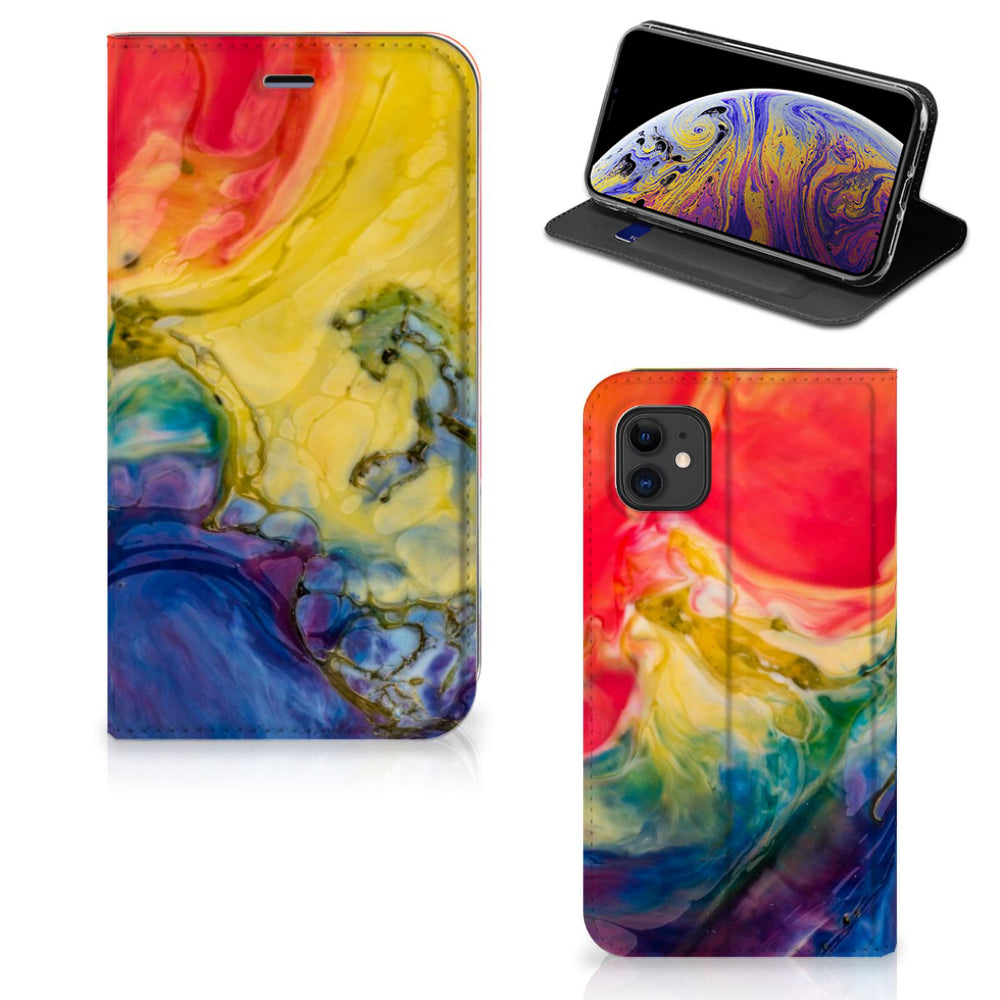 Bookcase Apple iPhone 11 Watercolor Dark