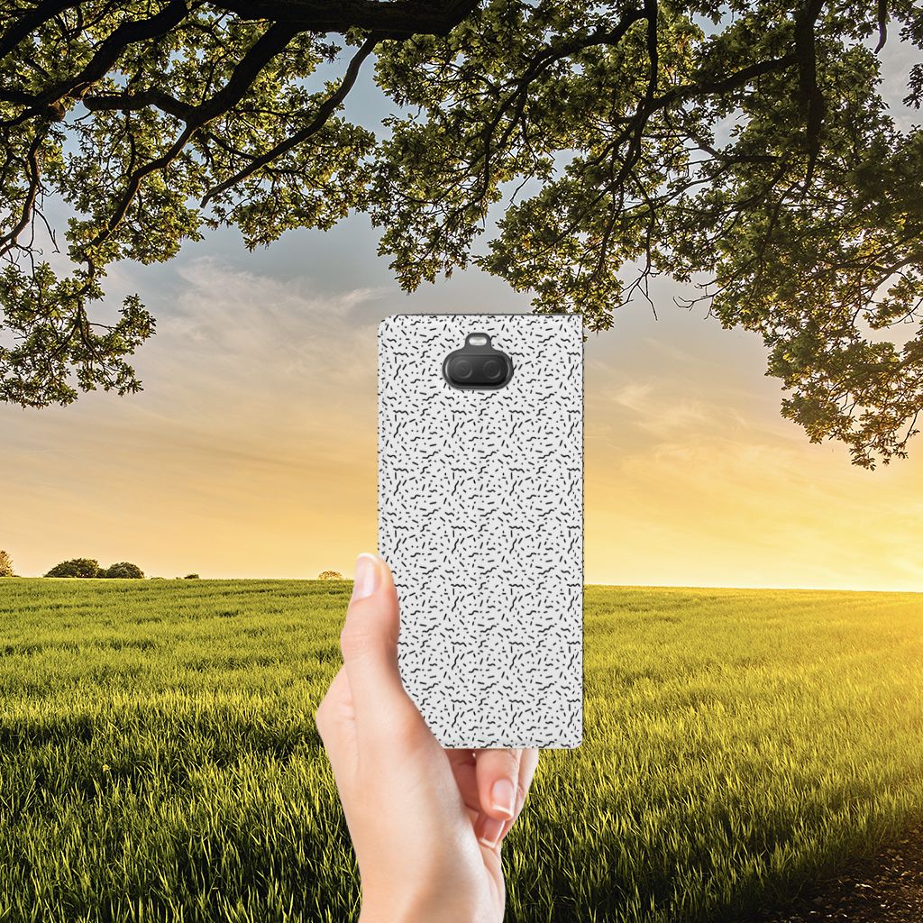 Sony Xperia 10 Plus Hoesje met Magneet Stripes Dots