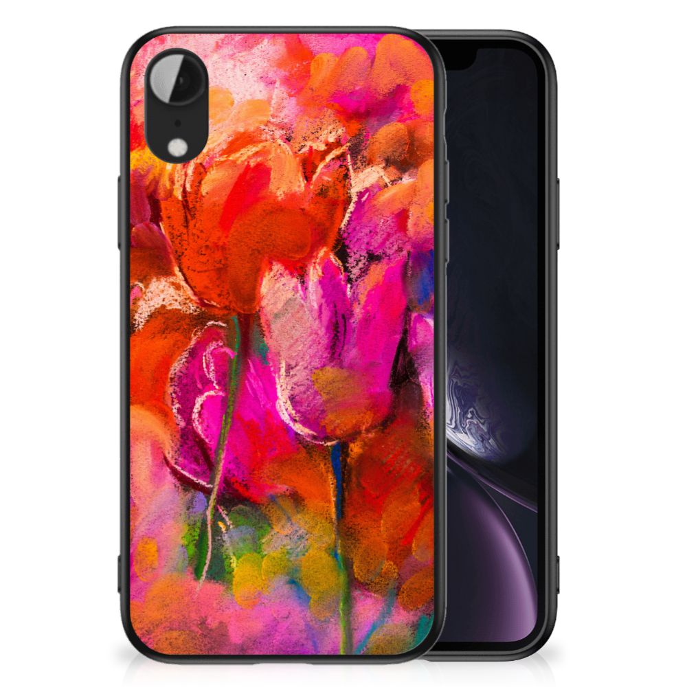 Kleurrijke Telefoonhoesje Apple iPhone XR Tulips