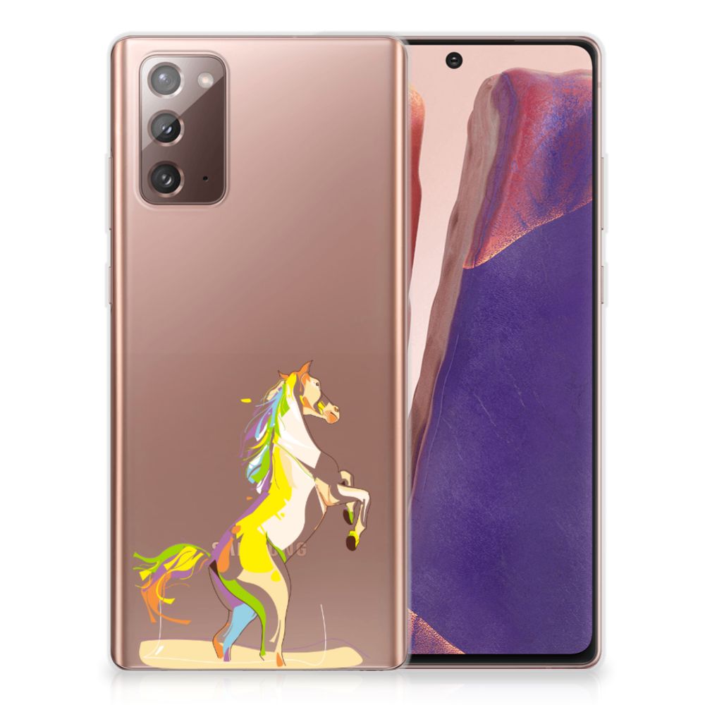 Samsung Note 20 Telefoonhoesje met Naam Horse Color