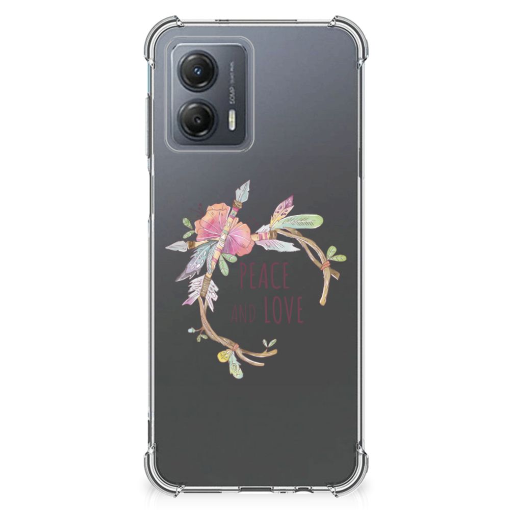 Motorola Moto G53 Stevig Bumper Hoesje Boho Text B2C Telecom