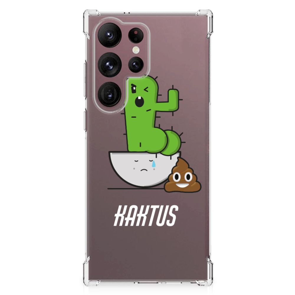 Samsung Galaxy S23 Ultra Stevig Bumper Hoesje Cactus Poo B2C Telecom