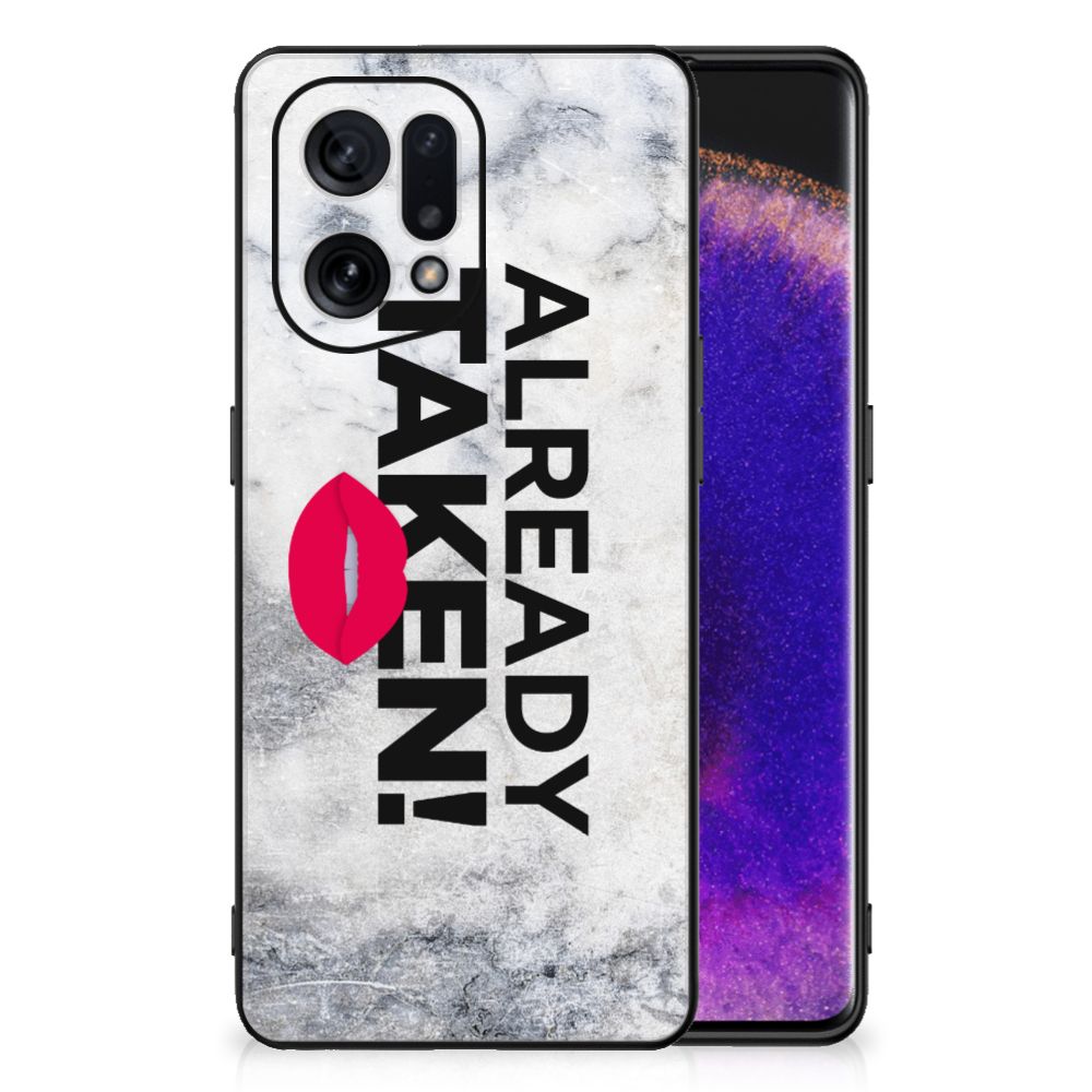 OPPO Find X5 Telefoon Hoesje met tekst Already Taken White