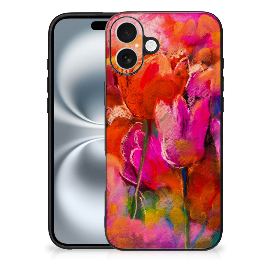 Kleurrijke Telefoonhoesje iPhone 16 Plus Tulips