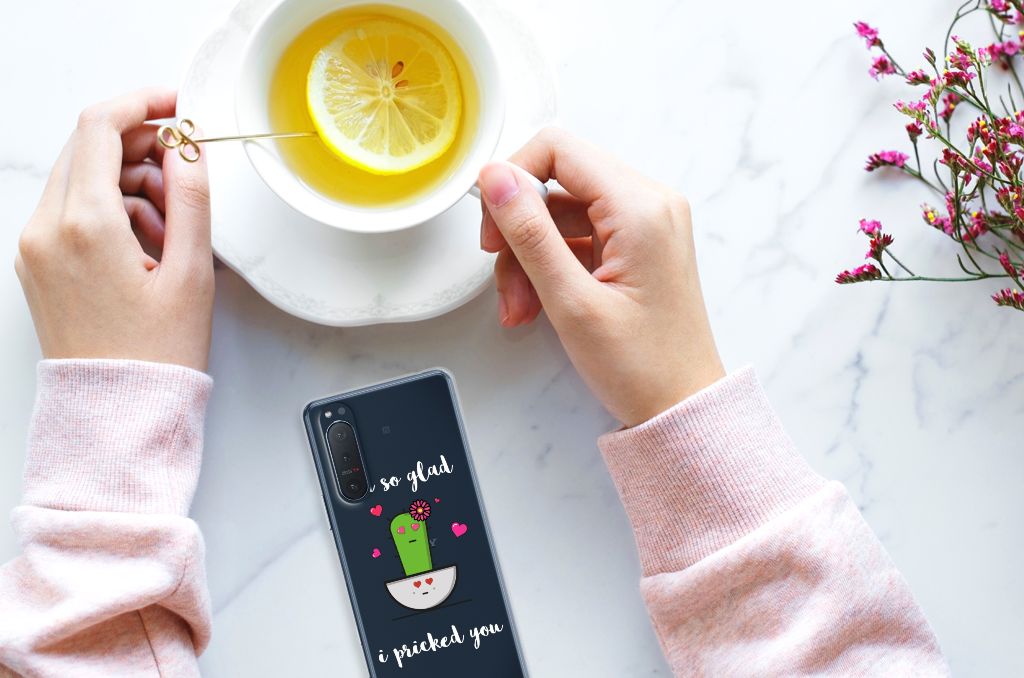 Sony Xperia 5II Telefoonhoesje met Naam Cactus Glad B2C Telecom