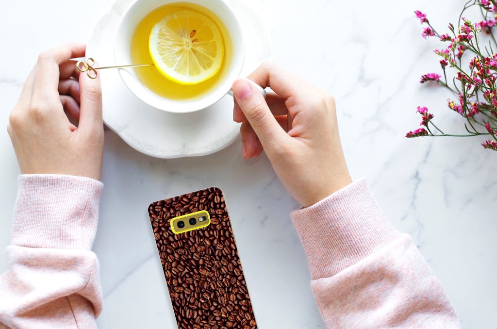 Samsung Galaxy S10e Siliconen Case Koffiebonen