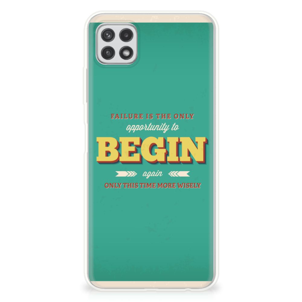 Samsung Galaxy A22 5G Siliconen hoesje met naam Quote Begin B2C Telecom