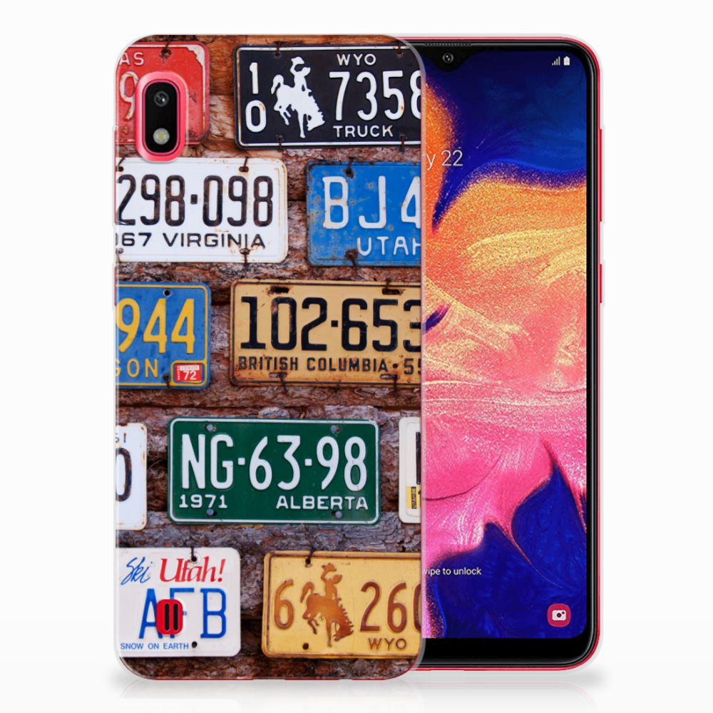 Samsung Galaxy A10 Siliconen Hoesje met foto Kentekenplaten