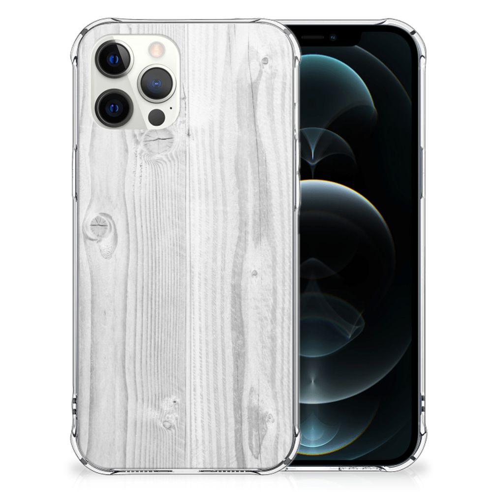 iPhone 12 Pro Max Stevig Telefoonhoesje White Wood B2C Telecom