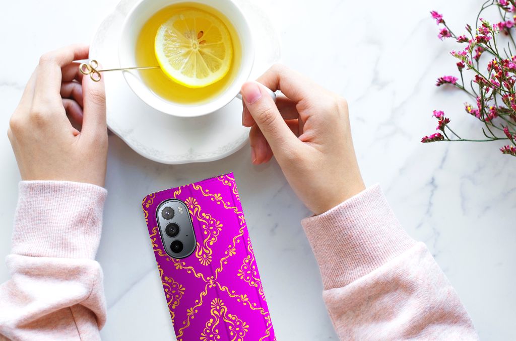 Telefoon Hoesje Motorola Edge 30 Pro Barok Roze - B2C Telecom