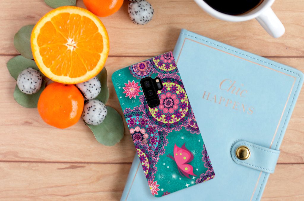 Samsung Galaxy S9 Plus Bookcase Cirkels en Vlinders