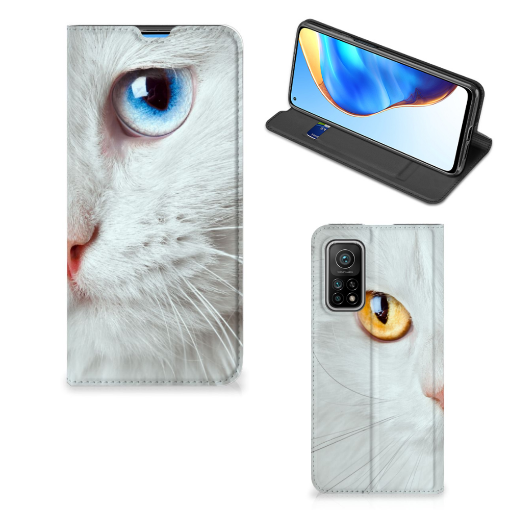 Xiaomi Mi 10T | 10T Pro Hoesje maken Witte Kat - B2C Telecom