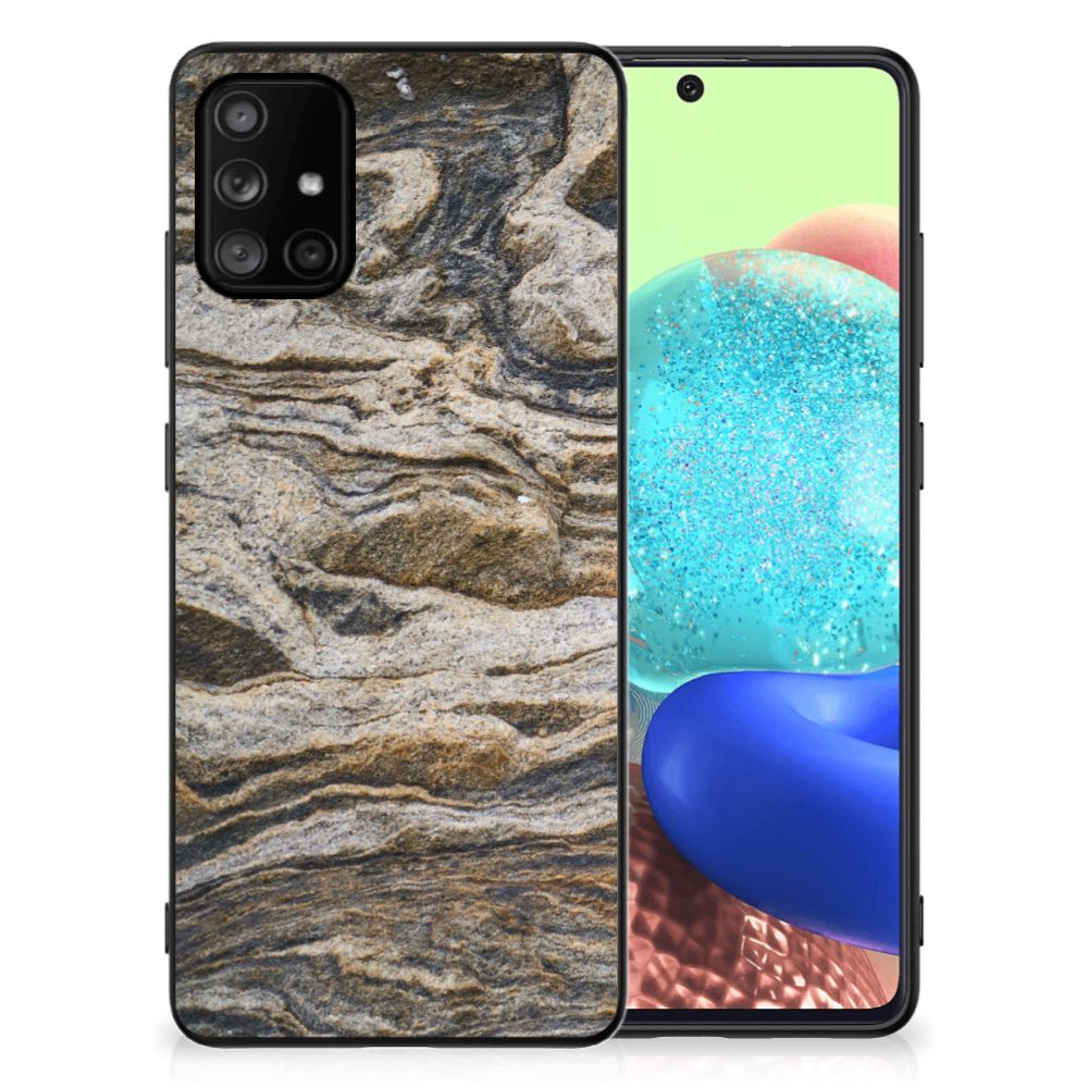 Samsung Galaxy A71 Marmeren Print Telefoonhoesje Steen