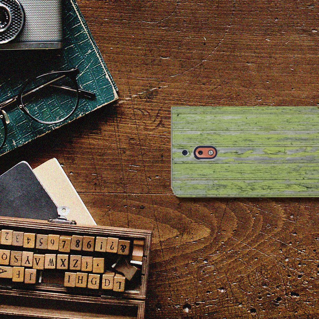 Nokia 2.1 2018 Book Wallet Case Green Wood