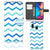 Samsung Galaxy A30 Telefoon Hoesje Zigzag Blauw
