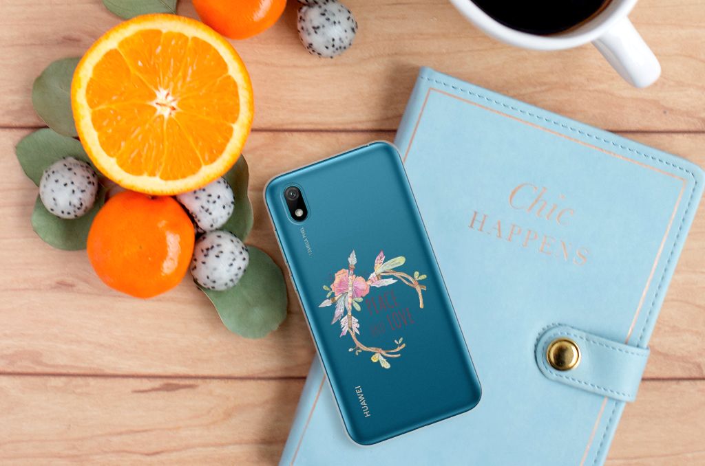 Huawei Y5 (2019) Telefoonhoesje met Naam Boho Text