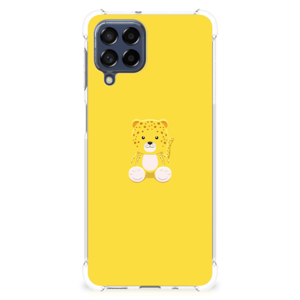 Samsung Galaxy M53 Stevig Bumper Hoesje Baby Leopard B2C Telecom