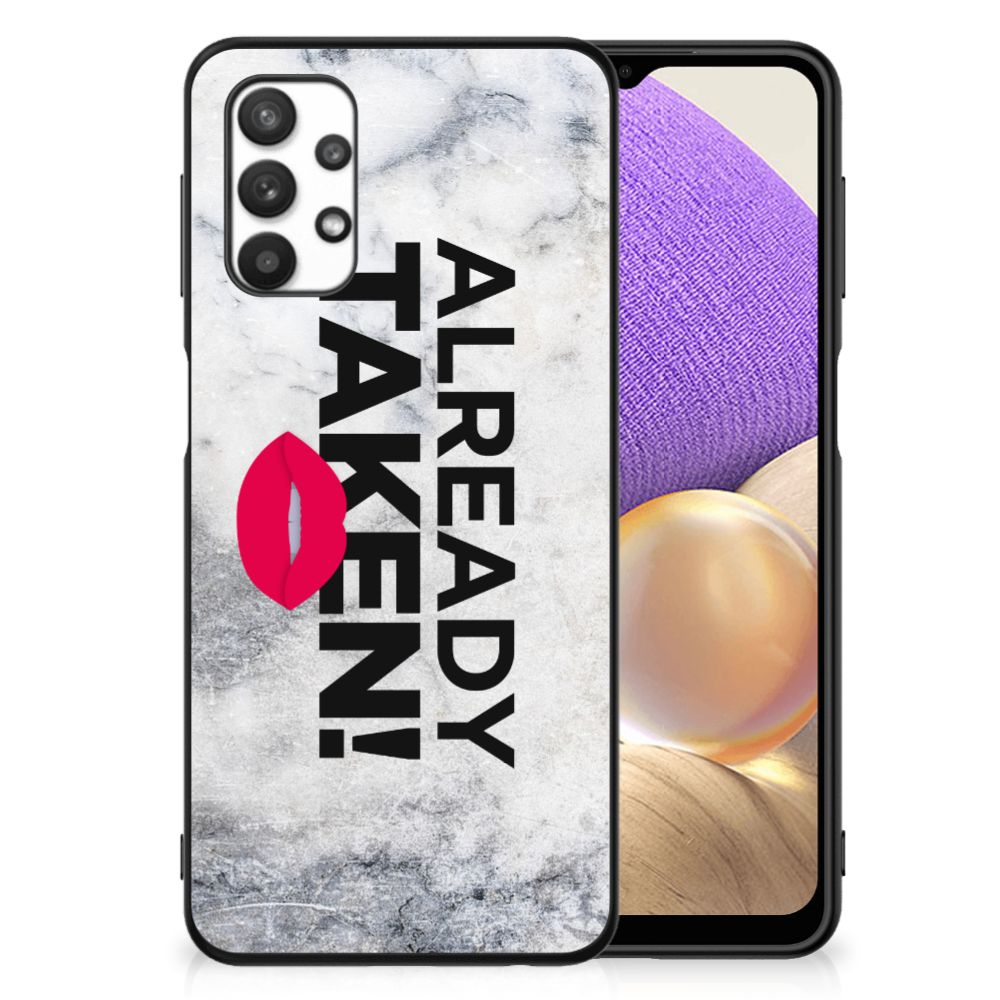 Samsung Galaxy A32 5G Telefoon Hoesje met tekst Already Taken White B2C Telecom
