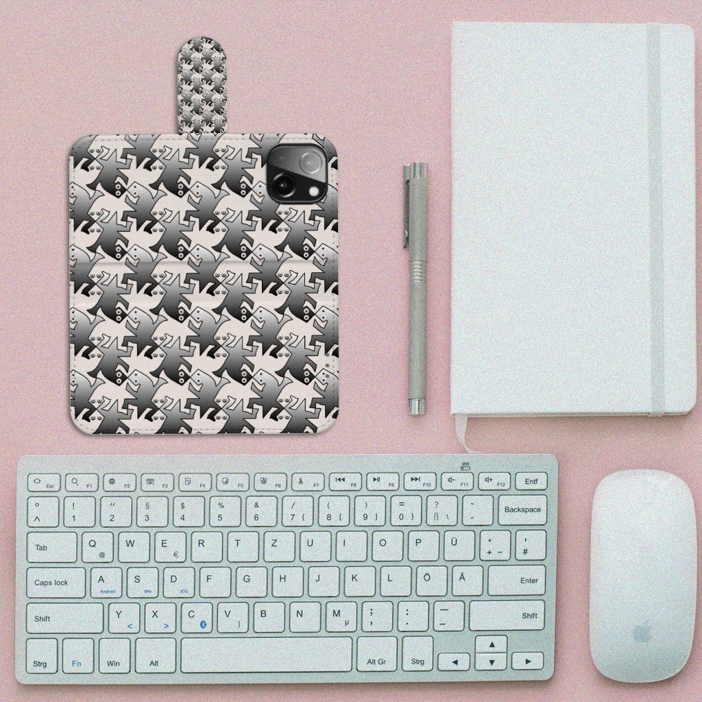 iPhone 13 Mini Telefoonhoesje met Pasjes Salamander Grey
