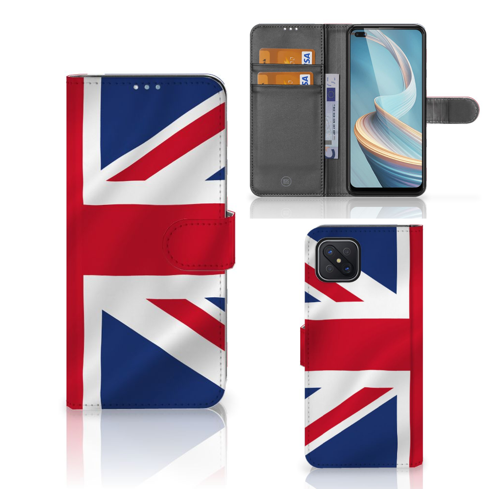 OPPO Reno4 Z Bookstyle Case Groot-Brittannië