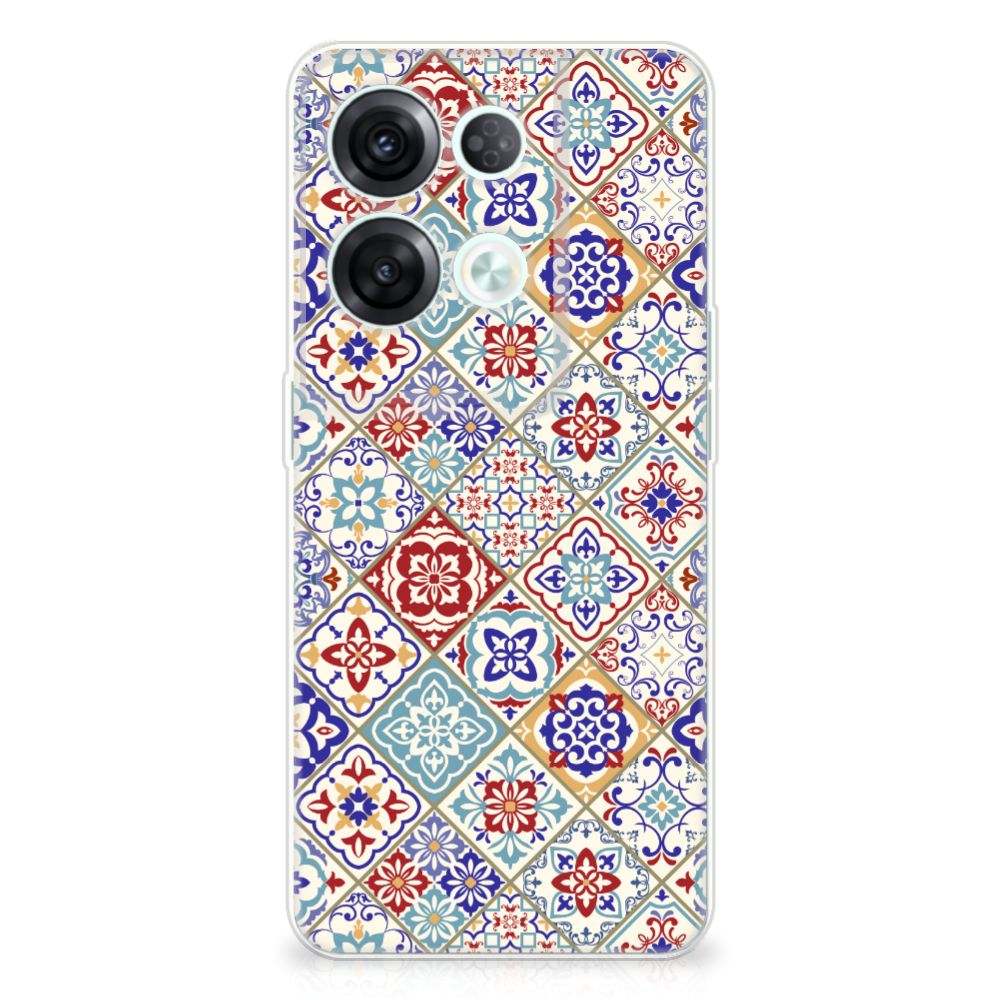 OPPO Reno8 Pro TPU Siliconen Hoesje Tiles Color