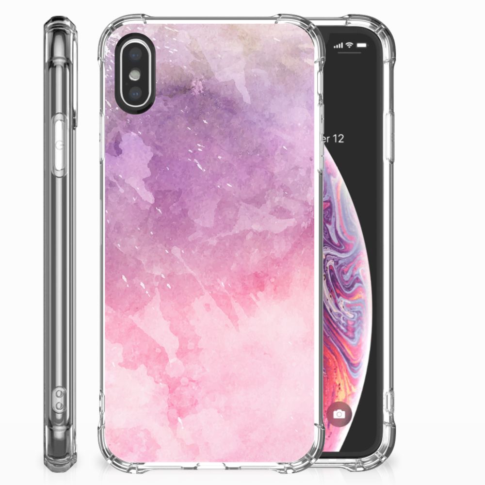 Back Cover Apple iPhone X | Xs Pink Purple Paint
