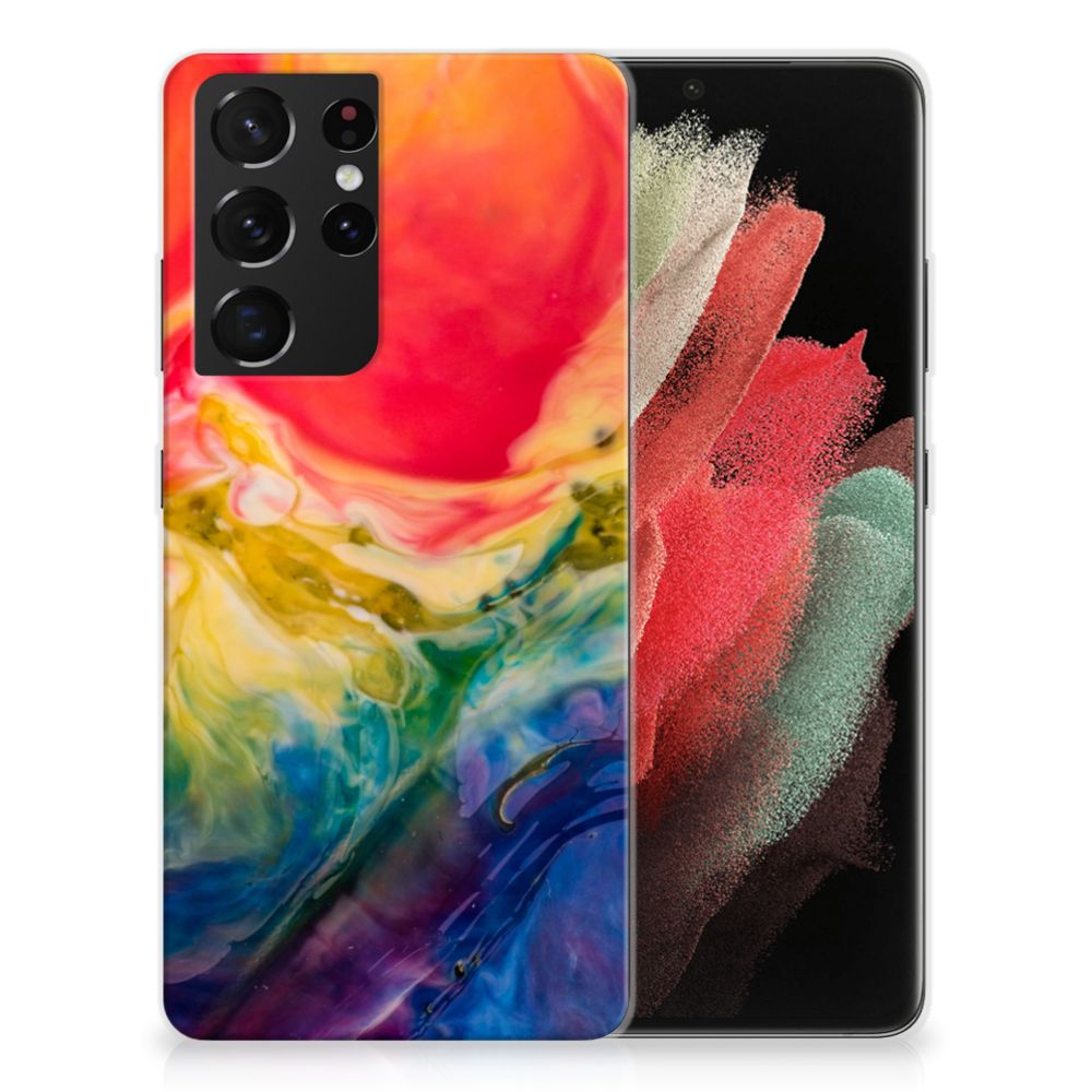 Hoesje maken Samsung Galaxy S21 Ultra Watercolor Dark B2C Telecom
